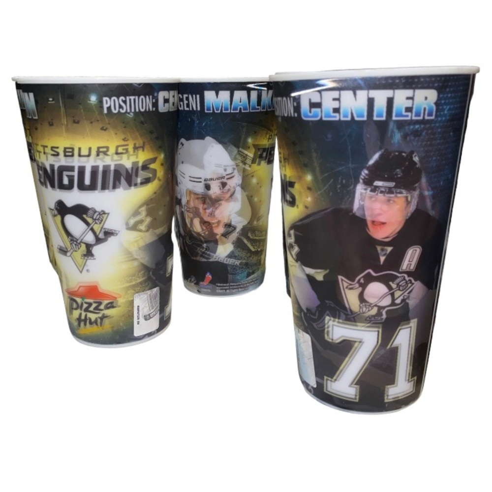 2009 Pizza Hut Penguins 6x Cups Evgeni Malkin Souvenirs - Picture 2 of 4